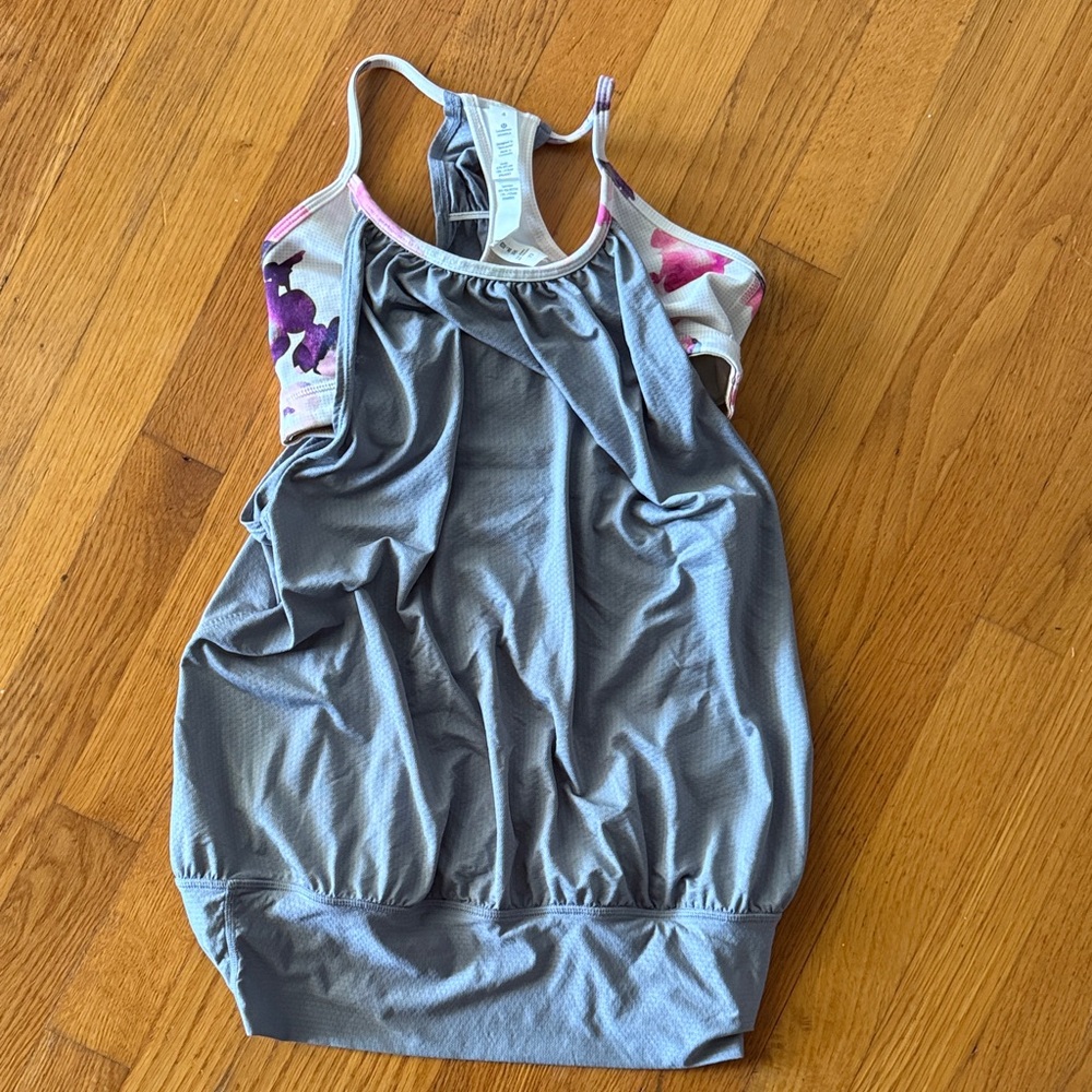 lululemon athletica Gray and Purple Tank Top